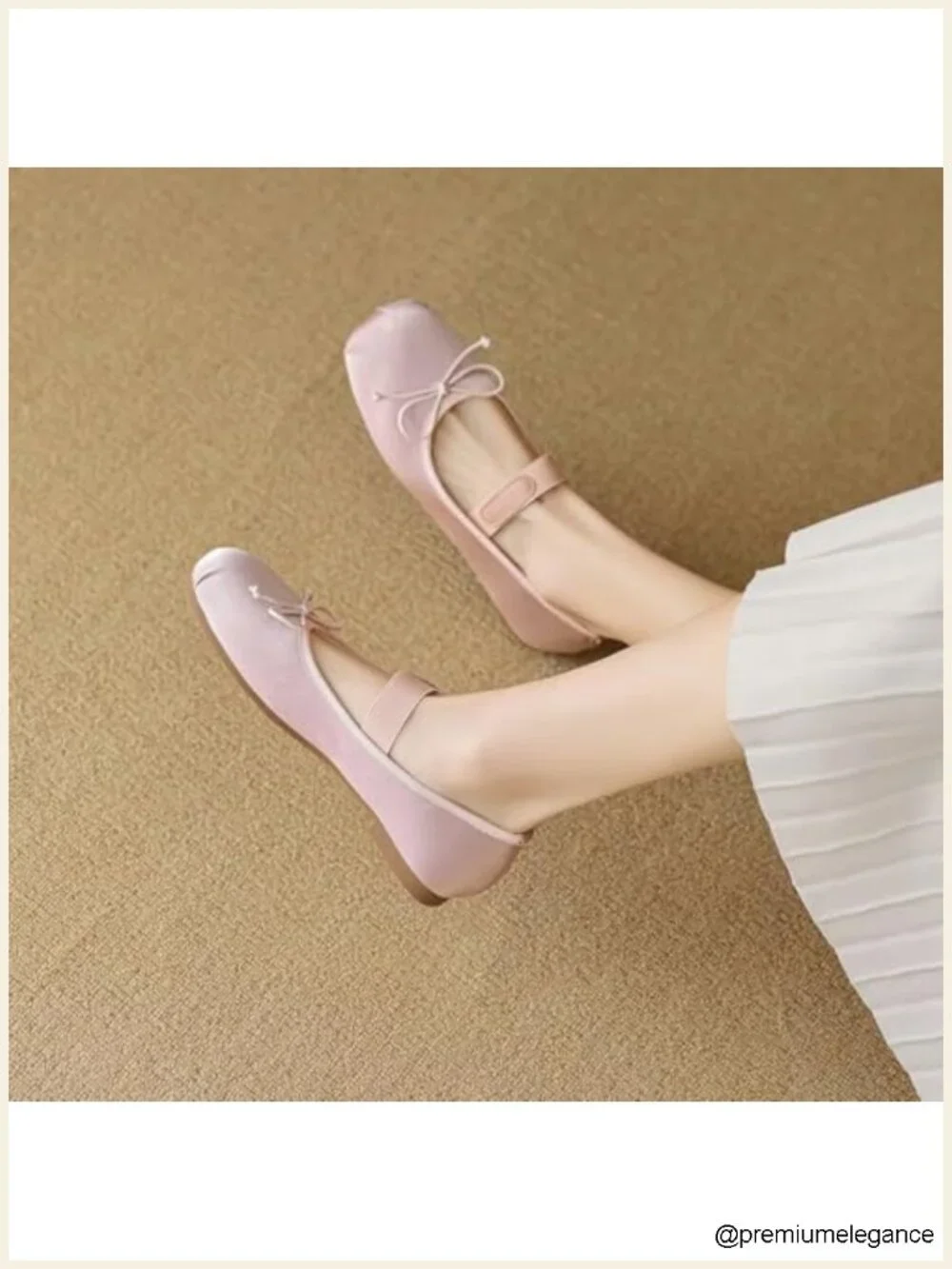 Square Toe Satin Mary Jane Ballet Flats Elastic Strap Ballerina Shoes